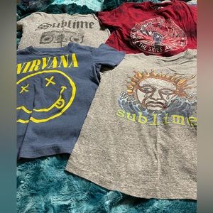 4 Size 5 Kid Band Shirts